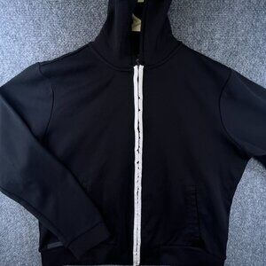 Lauren Ralph Lauren Active Womens Black White Trim Jacket High Neck XL Track